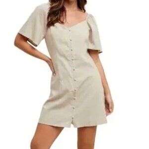 Abercrombie & Fitch Linen Mini Dress - SIZE XS